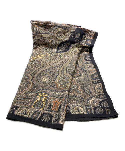 ETRO（エトロ）ETRO (エトロ) 大判ストール ブラックの古着・服飾アイテム