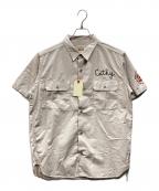 Pherrow'sフェローズ）の古着「UnionMechanicカスタムワークシャツ」｜ライトグレー