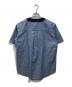 PHERROW'S (フェローズ) シャンブレーノーカラーシャツ ブルー サイズ:40 未使用品：8000円