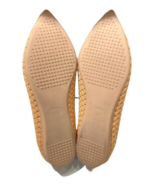 offen（オッフェン）offen (オッフェン) フラットパンプス ブラウン サイズ:37の古着・服飾アイテム