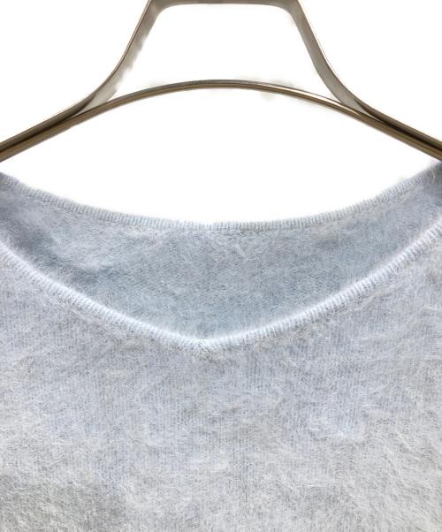 Loulou Willoughby（ルルウィルビー）Loulou Willoughby (ルルウィルビー) WOOLカシミヤ2WAY プルオーバー ブルー サイズ:2の古着・服飾アイテム