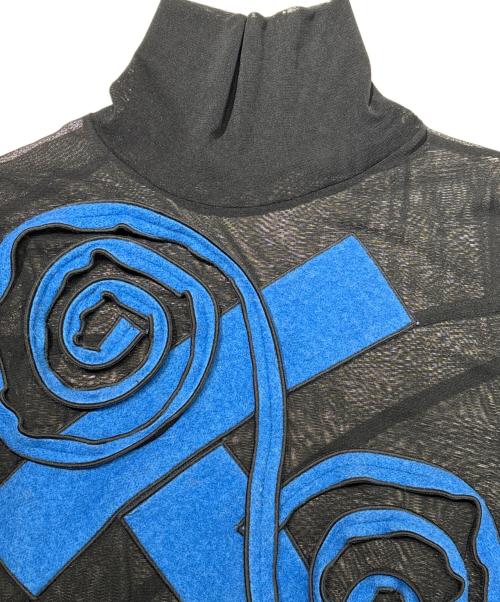 EIKO KONDO（エイココンドウ）EIKO KONDO (エイココンドウ) シアーデザインカットソー ブラック サイズ:42 未使用品の古着・服飾アイテム