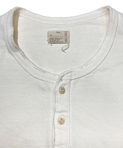 PABIO VINCI（パブロビンチ）PABIO VINCI (パブロビンチ) ヘンリーネックS/Sカットソー アイボリー サイズ:SMALLの古着・服飾アイテム