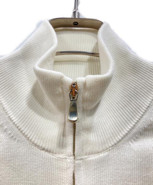 Drumohr（ドルモア）Drumohr (ドルモア) ジップアップニット ホワイト サイズ:44の古着・服飾アイテム