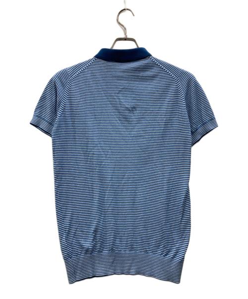 JOHN SMEDLEY（ジョンスメドレー）JOHN SMEDLEY (ジョンスメドレー) ニットポロシャツ ブルー サイズ:Ｓの古着・服飾アイテム