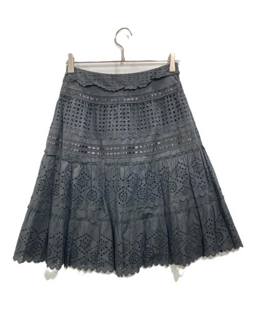 TO BE CHIC（トゥービーシック）TO BE CHIC (トゥービーシック) レーススカート ブラック サイズ:40の古着・服飾アイテム