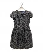 M'S GRACYエムズグレイシー）の古着「フロック加工ワンピース」｜ブラック