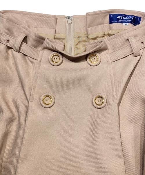 M'S GRACY（エムズグレイシー）M'S GRACY (エムズグレイシー) 金釦スカート ベージュ サイズ:38の古着・服飾アイテム