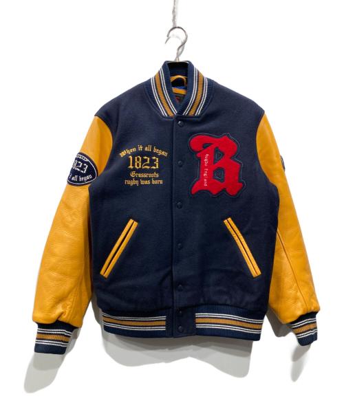 Canterbury（カンタベリー）Canterbury (カンタベリー) レザースリーブスタジャン ネイビー サイズ:Mの古着・服飾アイテム