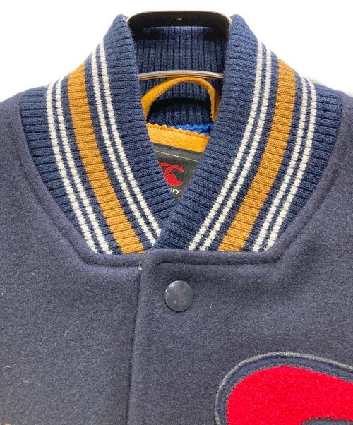 Canterbury（カンタベリー）Canterbury (カンタベリー) レザースリーブスタジャン ネイビー サイズ:Mの古着・服飾アイテム