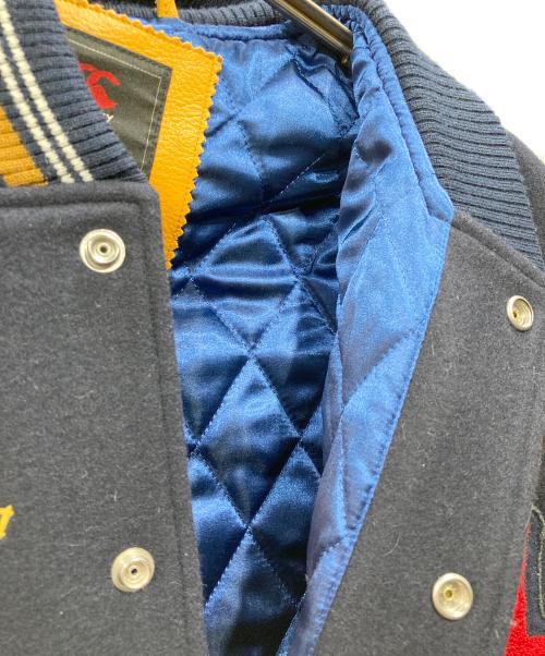 Canterbury（カンタベリー）Canterbury (カンタベリー) レザースリーブスタジャン ネイビー サイズ:Mの古着・服飾アイテム