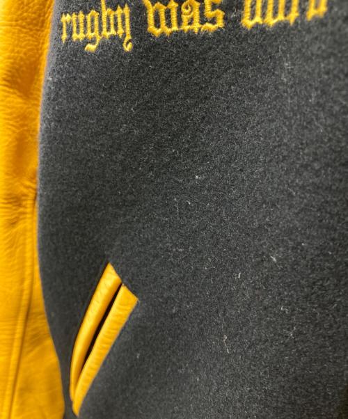 Canterbury（カンタベリー）Canterbury (カンタベリー) レザースリーブスタジャン ネイビー サイズ:Mの古着・服飾アイテム