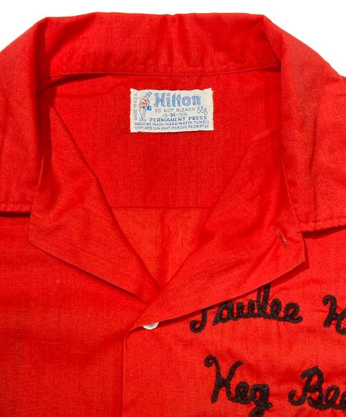 Hilton（ヒルトン）Hilton (ヒルトン) ボーリングシャツ レッド サイズ:Mの古着・服飾アイテム