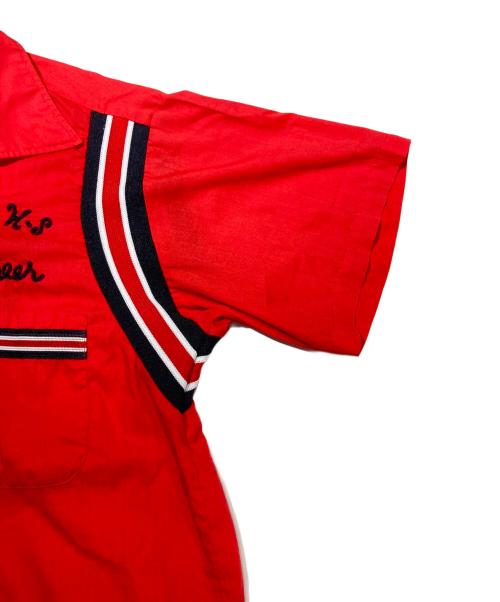 Hilton（ヒルトン）Hilton (ヒルトン) ボーリングシャツ レッド サイズ:Mの古着・服飾アイテム