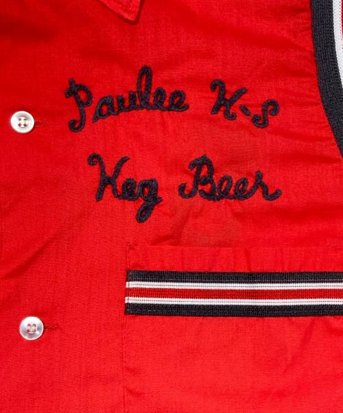 Hilton（ヒルトン）Hilton (ヒルトン) ボーリングシャツ レッド サイズ:Mの古着・服飾アイテム