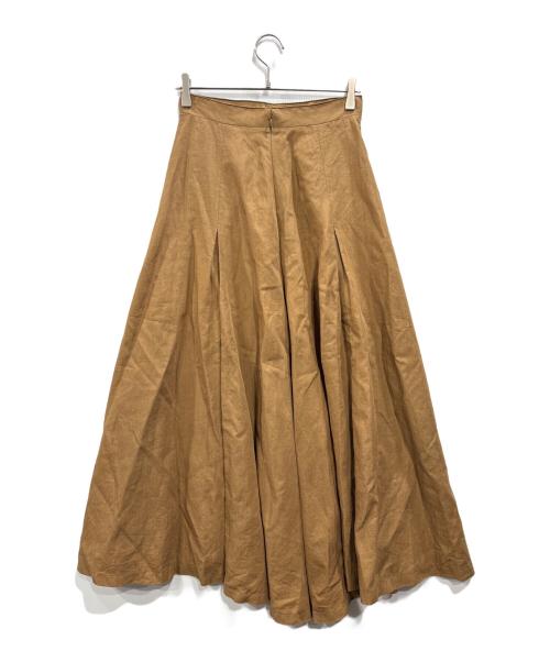 ATON（エイトン）ATON (エイトン) リネンロングスカート ブラウン サイズ:02の古着・服飾アイテム