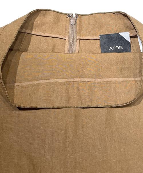 ATON（エイトン）ATON (エイトン) リネンロングスカート ブラウン サイズ:02の古着・服飾アイテム