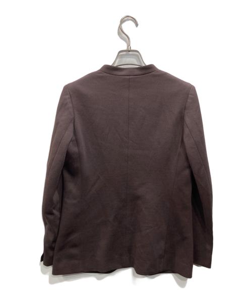 TOMORROW LAND collection（トゥモローランドコレクション）TOMORROW LAND collection (トゥモローランドコレクション) カルゼサーキュラー ノーカラージャケット ブラウン サイズ:34の古着・服飾アイテム