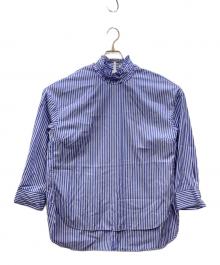 Myweakness（マイウィークネス）の古着「Shaun Shirt フリルネック プルオーバーシャツ」｜ブルー