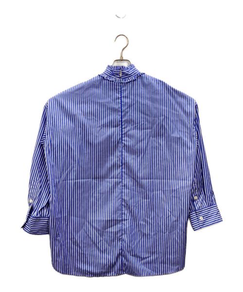 Myweakness（マイウィークネス）MYWEAKNESS (マイウィークネス) Shaun Shirt フリルネック プルオーバーシャツ ブルー サイズ:FREEの古着・服飾アイテム