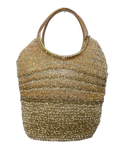 ANTEPRIMA（アンテプリマ）ANTEPRIMA (アンテプリマ) ワイヤーハンドバッグ ベージュ×ゴールドの古着・服飾アイテム