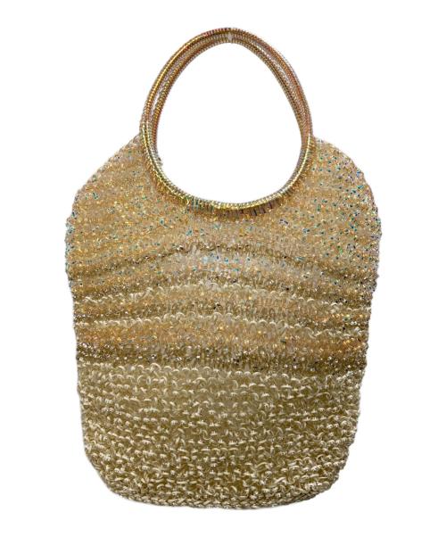 ANTEPRIMA（アンテプリマ）ANTEPRIMA (アンテプリマ) ワイヤーハンドバッグ ベージュ×ゴールドの古着・服飾アイテム