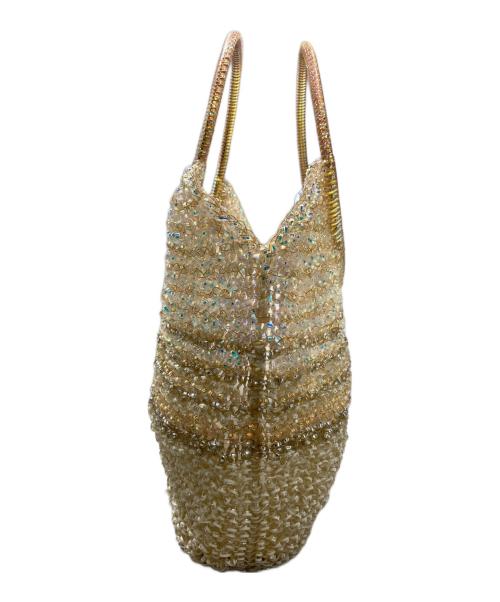 ANTEPRIMA（アンテプリマ）ANTEPRIMA (アンテプリマ) ワイヤーハンドバッグ ベージュ×ゴールドの古着・服飾アイテム