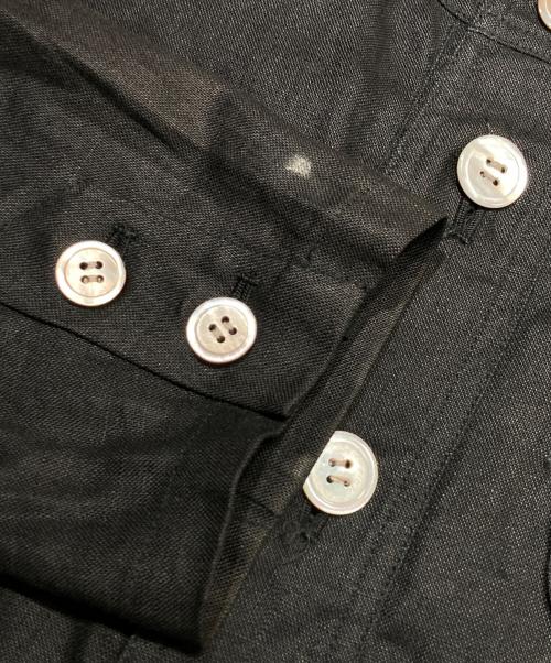 HAI SPORTING GEAR（ハイスポーツギア）HAI SPORTING GEAR (ハイスポーツギア) リネンノーカラージャケット ブラック サイズ:Mの古着・服飾アイテム