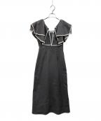 Snidelスナイデル）の古着「パイピングフリルワンピ」｜グレー