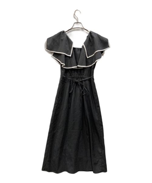 Snidel（スナイデル）Snidel (スナイデル) パイピングフリルワンピ グレー サイズ:Ｓの古着・服飾アイテム