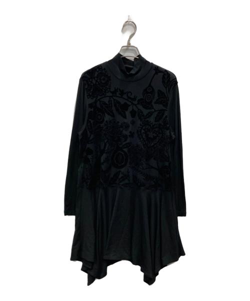 TOKUKO1erVOL（トクコプルミエヴォル）TOKUKO1erVOL (トクコプルミエヴォル) カットソーワンピース ブラック サイズ:9の古着・服飾アイテム