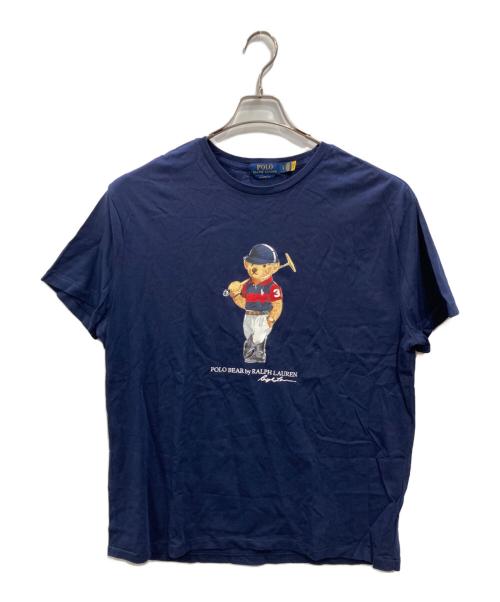 POLO RALPH LAUREN（ポロ・ラルフローレン）POLO RALPH LAUREN (ポロ・ラルフローレン) ポロベアプリントTシャツ ネイビー サイズ:Lの古着・服飾アイテム