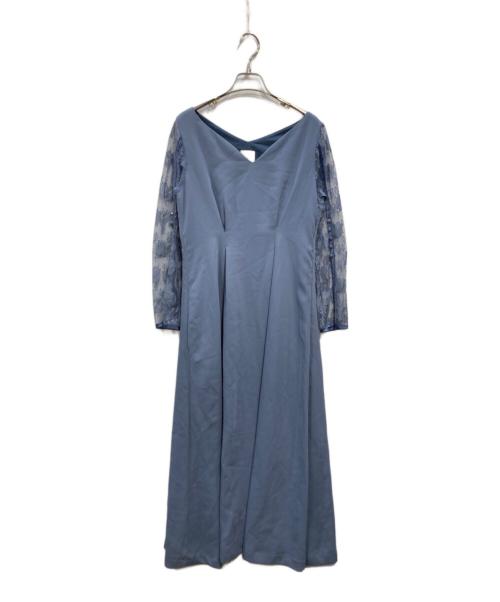 Ameri（アメリ）AMERI (アメリ) LACE SLEEVE REFINED DRESS ブルー サイズ:Freeの古着・服飾アイテム