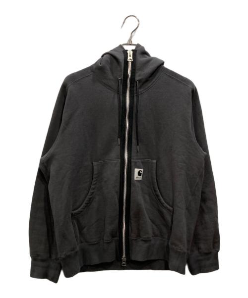 sacai（サカイ）sacai (サカイ) CarHartt (カーハート) コラボフーディ グレー サイズ:2の古着・服飾アイテム