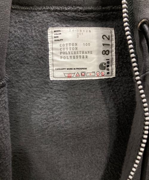sacai（サカイ）sacai (サカイ) CarHartt (カーハート) コラボフーディ グレー サイズ:2の古着・服飾アイテム