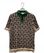 adidas Originals×BRAIN DEADアディダスオリジナル×ブレインデッド）の古着「ニットポロシャツ」｜ベージュ