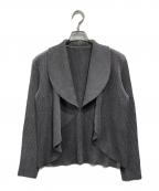 SPECCHIOスペッチオ）の古着「シャトルプリーツドレープ襟ジャケット」｜グレー