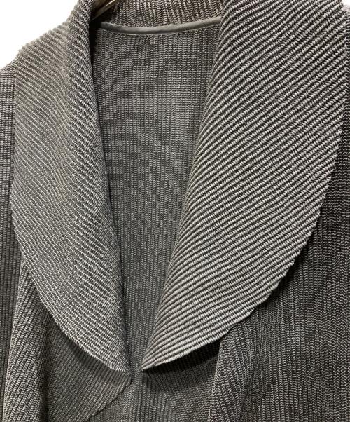 SPECCHIO（スペッチオ）SPECCHIO (スペッチオ) シャトルプリーツドレープ襟ジャケット グレー サイズ:Lの古着・服飾アイテム