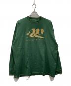 Ameriアメリ）の古着「AM LOGO OVER LONG TEE」｜グリーン