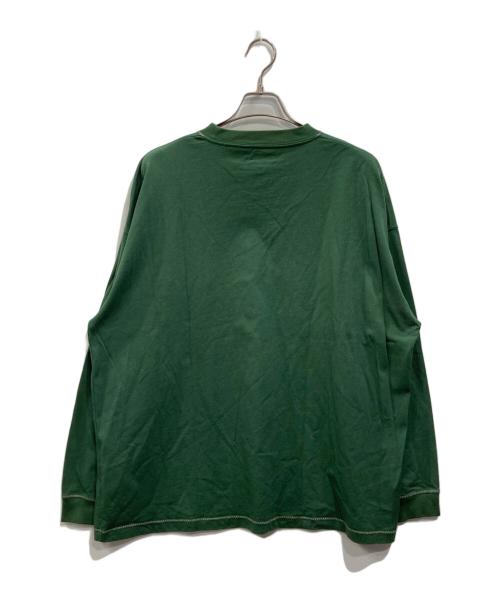 Ameri（アメリ）AMERI (アメリ) AM LOGO OVER LONG TEE グリーン サイズ:Freeの古着・服飾アイテム
