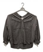 GENE HEAVENSジーンヘブンズ）の古着「ボリュームスリーブシャツ」｜グレー