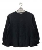 Ameriアメリ）の古着「FUWAFUWA FLARE COTTON WAFFLE TOP」｜ブラック