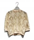 CLANEクラネ）の古着「CLASSIC LACE TOPS」｜ベージュ