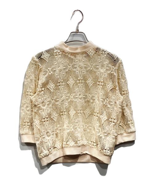 CLANE（クラネ）CLANE (クラネ) CLASSIC LACE TOPS ベージュ サイズ:Mの古着・服飾アイテム