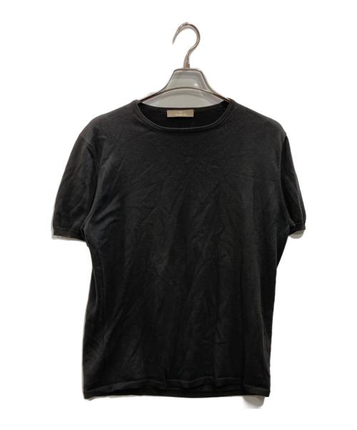 Cruciani（クルチアーニ）CRUCIANI (クルチアーニ) 半袖コットンニット ブラック サイズ:50の古着・服飾アイテム