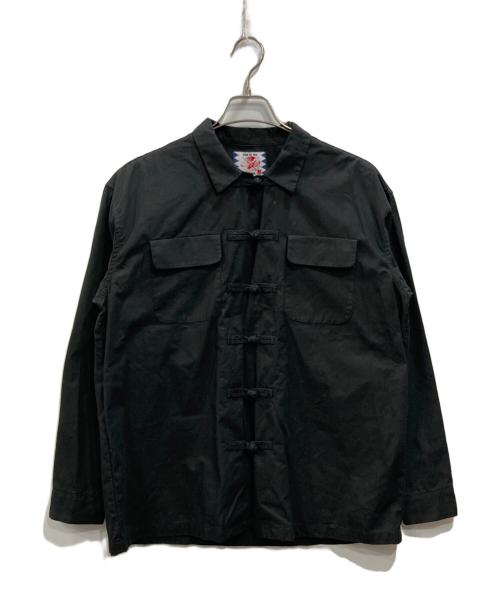 son of the cheese（（サノバチーズ））SON OF THE CHEESE (（サノバチーズ）) チャイナシャツ ブラック サイズ:Mの古着・服飾アイテム