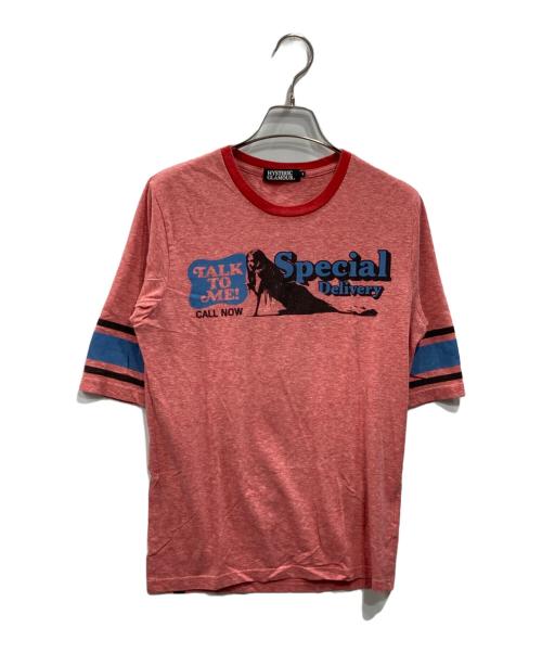 Hysteric Glamour（ヒステリックグラマー）Hysteric Glamour (ヒステリックグラマー) フットボールTシャツ レッド サイズ:Ｓの古着・服飾アイテム
