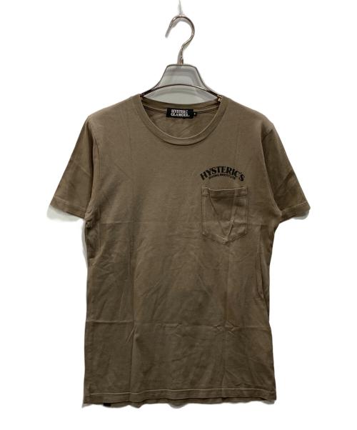 Hysteric Glamour（ヒステリックグラマー）Hysteric Glamour (ヒステリックグラマー) バックプリントTシャツ ベージュ サイズ:Ｓの古着・服飾アイテム