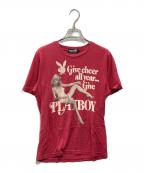 Hysteric Glamour×PLAY BOYヒステリックグラマー×プレイボーイ）の古着「ガールプリントTシャツ」｜ピンク