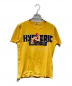 HGエイチジー）の古着「ガールプリントTシャツ」｜イエロー